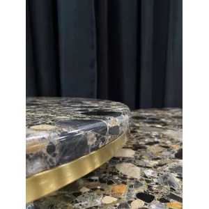 Журнальный столик из мрамора Ceppo Gold