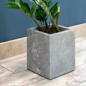 Кашпо из мрамора Vintage Grey